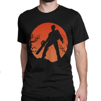 Забавна тениска Ash Vs. The Evil Dead за мъже, памучен тениска, филм на ужасите, Брус Кембъл, тениска с къс ръкав, тениски, градинска облекло