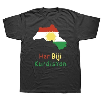 Забавни тениски от Кюрдистан, градинска облекло от памук с графичен дизайн, подаръци за рожден ден с къс ръкав, стилна лятна тениска, мъжки дрехи