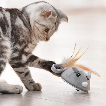 Играчка за котки с механично движение, заряжающаяся чрез USB, Безопасни и реалистични Интерактивни играчки за упражнения с котки, на Новост, Забавни Домашни Любимци, Подаръчни аксесоари