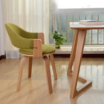 Индивидуален трапезария стол в скандинавски стил, мебели за дома, въртящи се трапезни столове, минималистичные модерни въртящи се столове за почивка, стол с облегалка