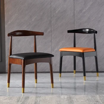 Компактен, трапезни столове, модерен минималистичен офис с кухненски стол от масивно дърво, Мобилна италиански мебели Cadeira YYY30XP
