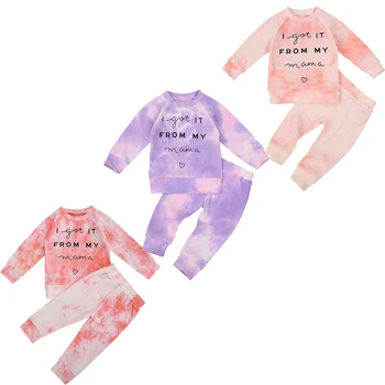 Комплекти дрехи за малките момичета и момчета с принтом FOCUSNORM, трикотажный пуловер с дълги ръкави, Блузи, панталони, Панталони 3 цвята