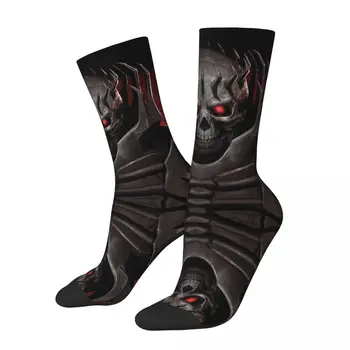Компресия чорапи с изображение на череп на кон Берсерка, забавни графични чорапи, най-добре се продават компресия чорапи в контрастен цвят с хумористична графика