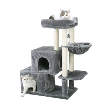 Котка, дърво, котешка кула с когтеточкой от сизал, Двоен апартамент, играчки за малки котенца, Център за отдих