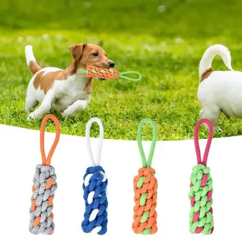 Кученца, памучен въже, за игри на закрито и на открито, които са устойчиви на жеванию Играчки за кучета, интерактивни, запазването на здравето на устната кухина, играчка за домашни любимци, памучен въже, играчка за кучета