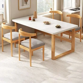 Луксозна маса за хранене за къмпинг, дървена кухня в скандинавски стил-Класически грим, Офис бюра, мебели за хола Mesas De Jantar