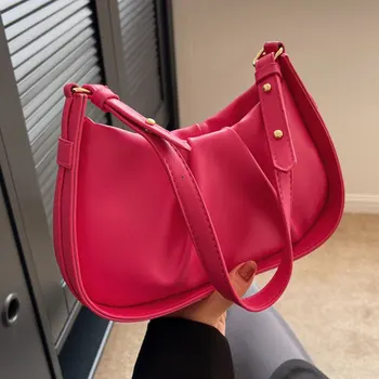 Малка Чанта през рамо от изкуствена кожа за жени 2023, лесна чанта-голяма пазарска чанта, дамски луксозни маркови дизайнерски чанти и портмонета