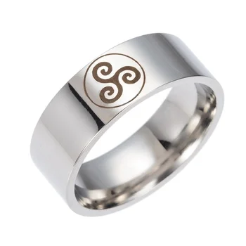 Метално брилянтният пръстен с логото на Teen Wolf за мъже, модерен, семпъл стил, предназначени за партита, бижута, аксесоари за пръстите тенденция на пръстени