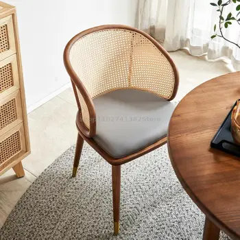 Минималистичные трапезни столове, Модерни плетени крак от ратан, японското Стол за почивка, Мобилни Мебели за Хола Cadeiras De Jantar