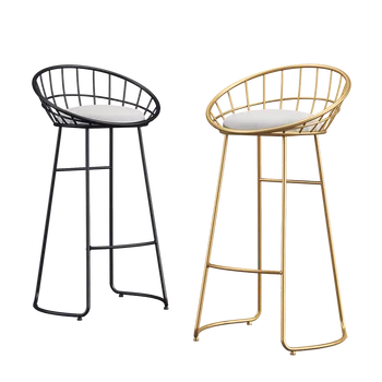 Модерни Прости бар столове от ковано желязо, златна висок бар стол, кухненски мебели, ютия, маса за хранене, стол за почивка, бар стол Nordic home GM