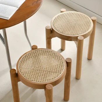 Модерни трапезни столове Дървена тоалетка за дневна в скандинавски стил, стол за почивка от ратан, мебели за библиотека El Hogar