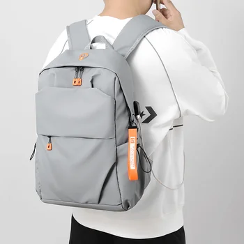 Мъжки Раница от непромокаем плат Оксфорд, училищна чанта с USB зареждане, за момчета-тийнейджъри, 16-инчов раница за лаптоп, чанта, Чанта на рамото, Раница