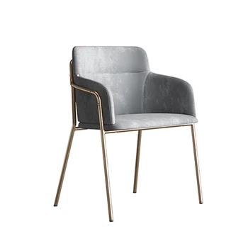 Най-евтиният комплект луксозни места за хранене столове Nordic Light, изработен по поръчка модерен минималистичен стол с облегалка от вълнен Poltrona furniture GY50DC