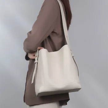Нова чанта през рамо за жени, дамски чанти от естествена кожа, дамски ежедневни чанта, дамска чанта с горната дръжка, дамска мода