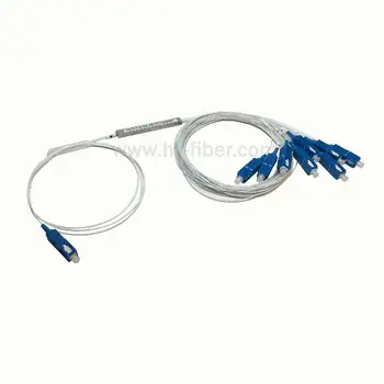 Оптичен сплитер АД 1x8, модулен делител LGX със синьо конектор SC/UPC, кабел G657A1 0,9 мм с Дължина 1 м