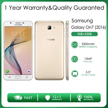 Оригинален Отключени Samsung Galaxy On7 (2016) G6100 4G 2Sim 3GB RAM, 32 GB ROM 13MP 5,5 