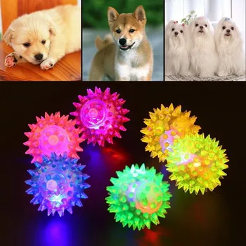 Писклив играчки топки за кучета (6 цвята) на детски играчки за Дъвчене за кученца за никнене на млечни зъби, които не са токсични топки с шипове за кучета от средни и малки кучета