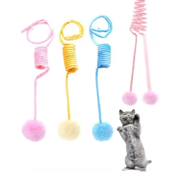 Подвесная играчка на котешки въже, интерактивна пролетно играчка-топката кожа, аксесоари за котки, смешни въже-цигари, плюшени играчки на котешки въже за котки