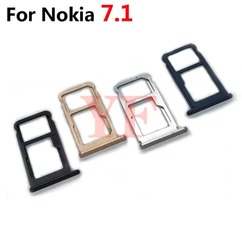 Притежателят на тавата за sim-карти на Nokia 7.1 Plus, притежателят на слота за тавата за SIM-карти, Жак адаптер, резервни части за ремонт на