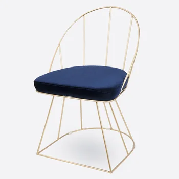 Скандинавски бар стол от ковано желязо, златна домакински стол, модерен минималистичен маса за хранене, стол, бар стол от метална жица