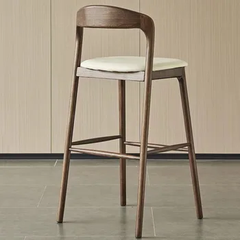 Скандинавски Дизайн на офис заведения за хранене столове Минималистичен Дизайн Високи места за хранене кухненски Столове, Дървени Модерни Мебели Juegos De Comedor За Хол