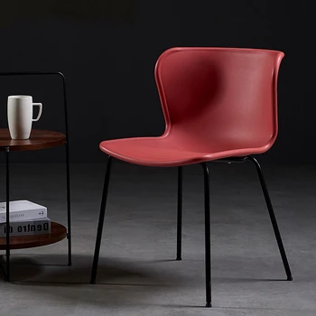 Стол с облегалка в Скандинавска Европа, Пластмасова маса за Хранене, стол за възрастни, Модерен Лаконичная Оригиналност, домакински стол за почивка, стомана пластмасов стол