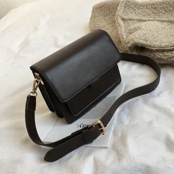 Универсална чанта-месинджър в ретро стил, с луксозна дизайнерска чанта 2022, ежедневни малка квадратна чанта, обикновена дамска чанта през рамо, черен