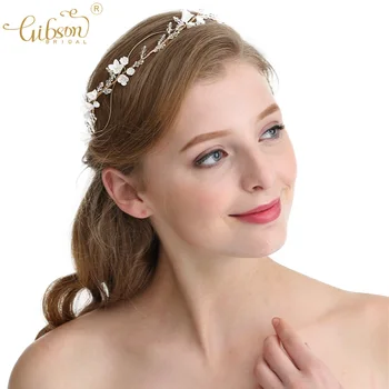Цвете Лилия Кристален Лоза за косата на Булката прическа Шаферките Сватбени Аксесоари За Коса прическа принцеса