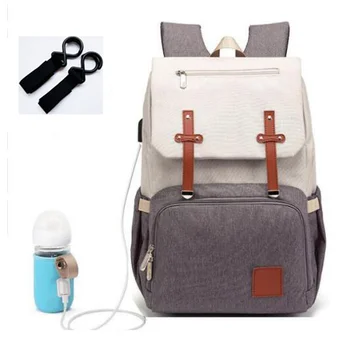 Чанта за бебешки пелени, Чанта за грижа за детето, чанта за памперси за бременни жени, чанта за детска количка, USB Водоустойчива чанта за кърмещи майки, раница за бременни